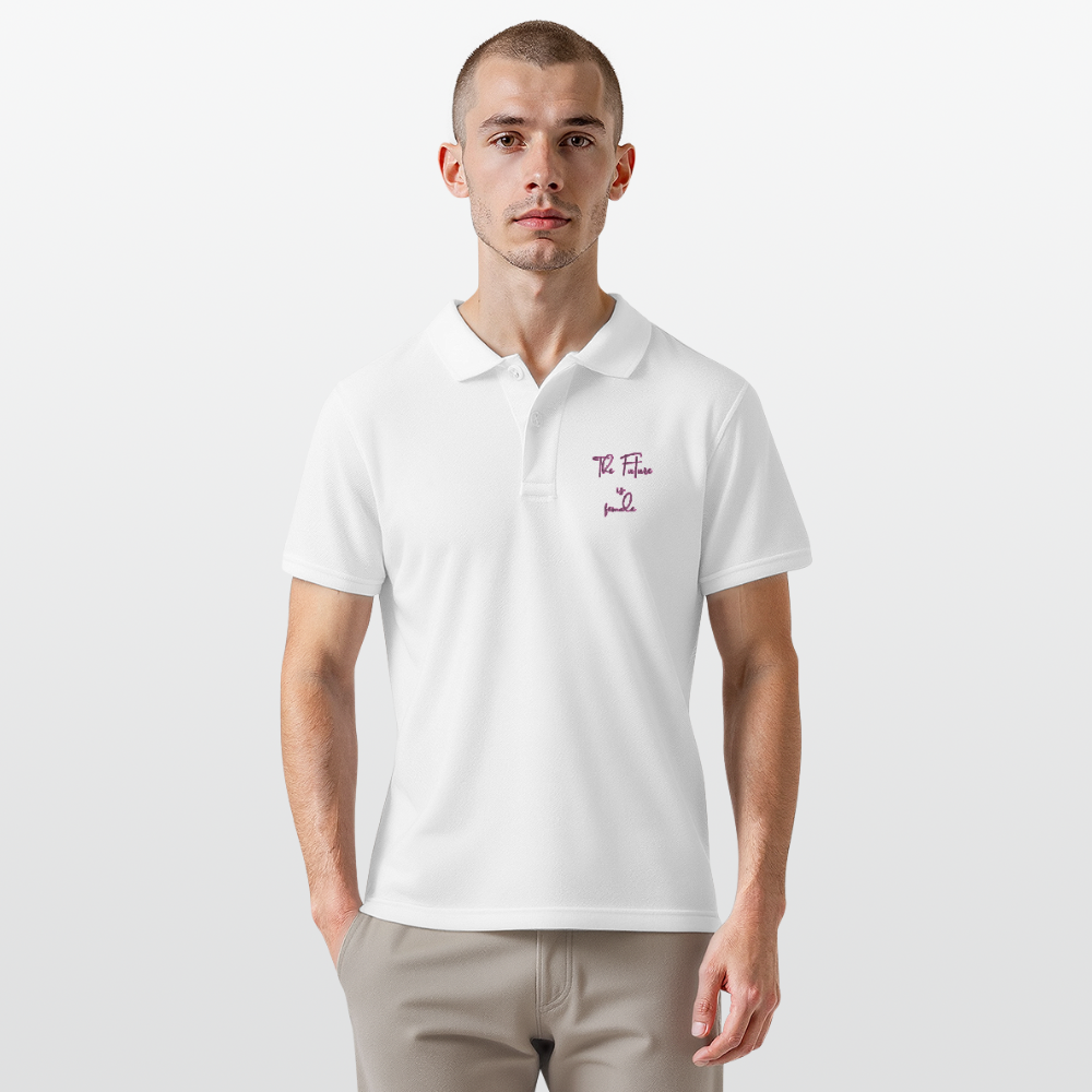 Empowered Women empower Women Backprint "Männer" Polo Shirt - Weiß