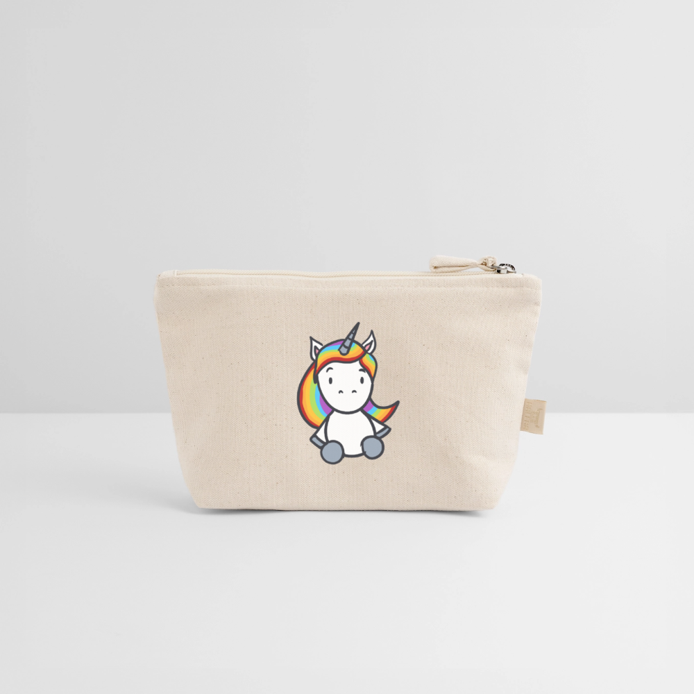 Einhorn mit Regenbogen Haaren - Täschchen - Natur