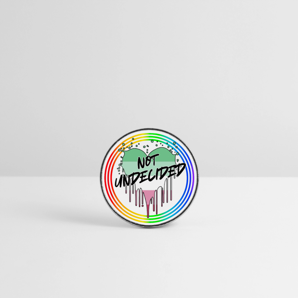 Abrosexual Not Undecided "Regenbogenkreis Edition" - Runder Kühlschrankmagnet - Weiß