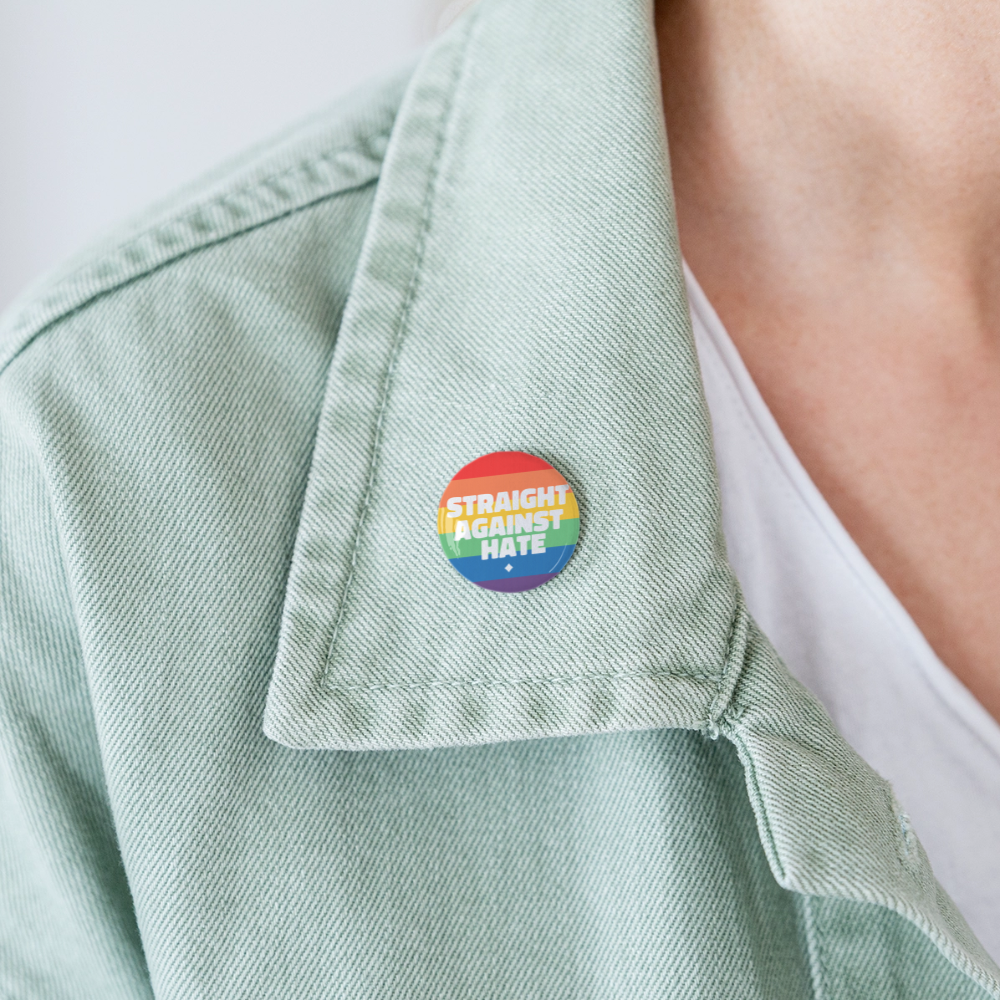 Straight Against Hate Badge - Buttons klein 5x - Weiß