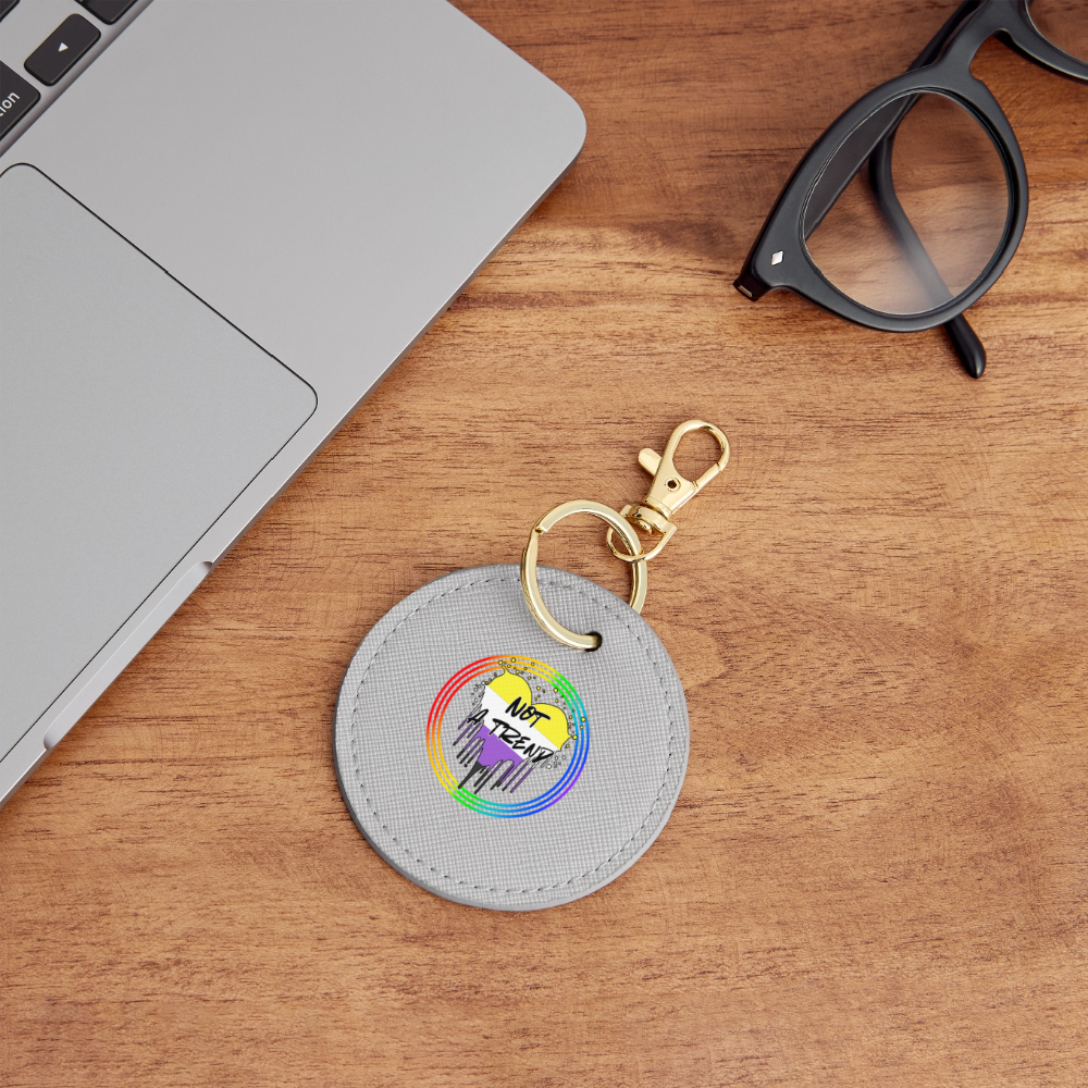 Nonbinary Not a Trend "Regenbogenkreis Edition" - BOUTIQUE Schlüsselanhänger - Grau