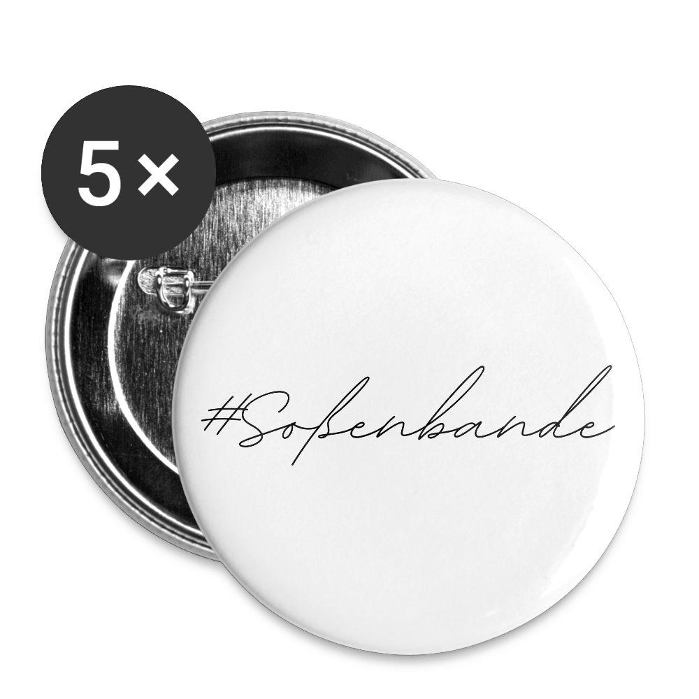 #Soßenbande (schwarze Schrift) - Buttons klein 5x - Weiß