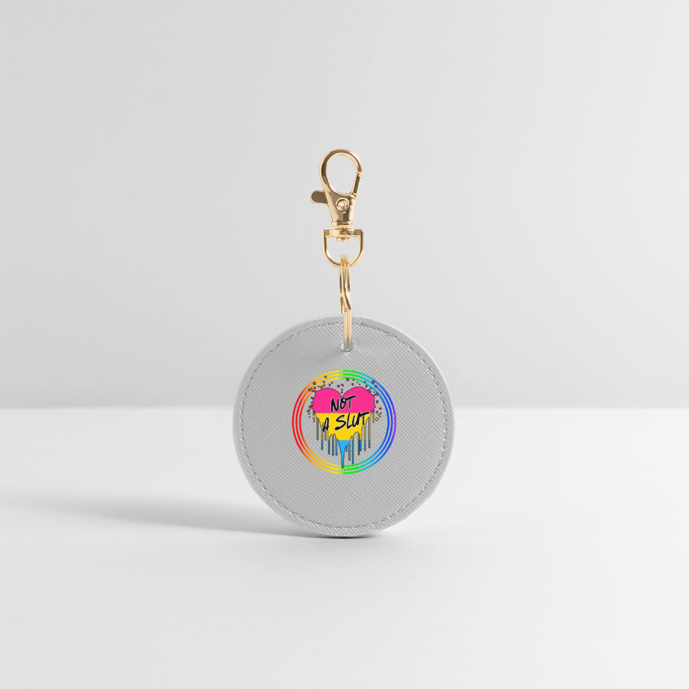 Pansexual Not a Slut "Regenbogenkreis Edition" - BOUTIQUE Schlüsselanhänger - Grau