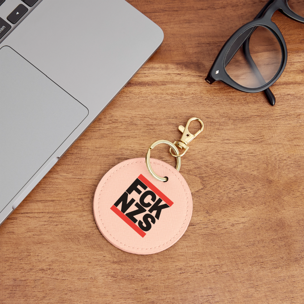 FCK NZS (schwarze Schrift) - BOUTIQUE Schlüsselanhänger - Hellrosa