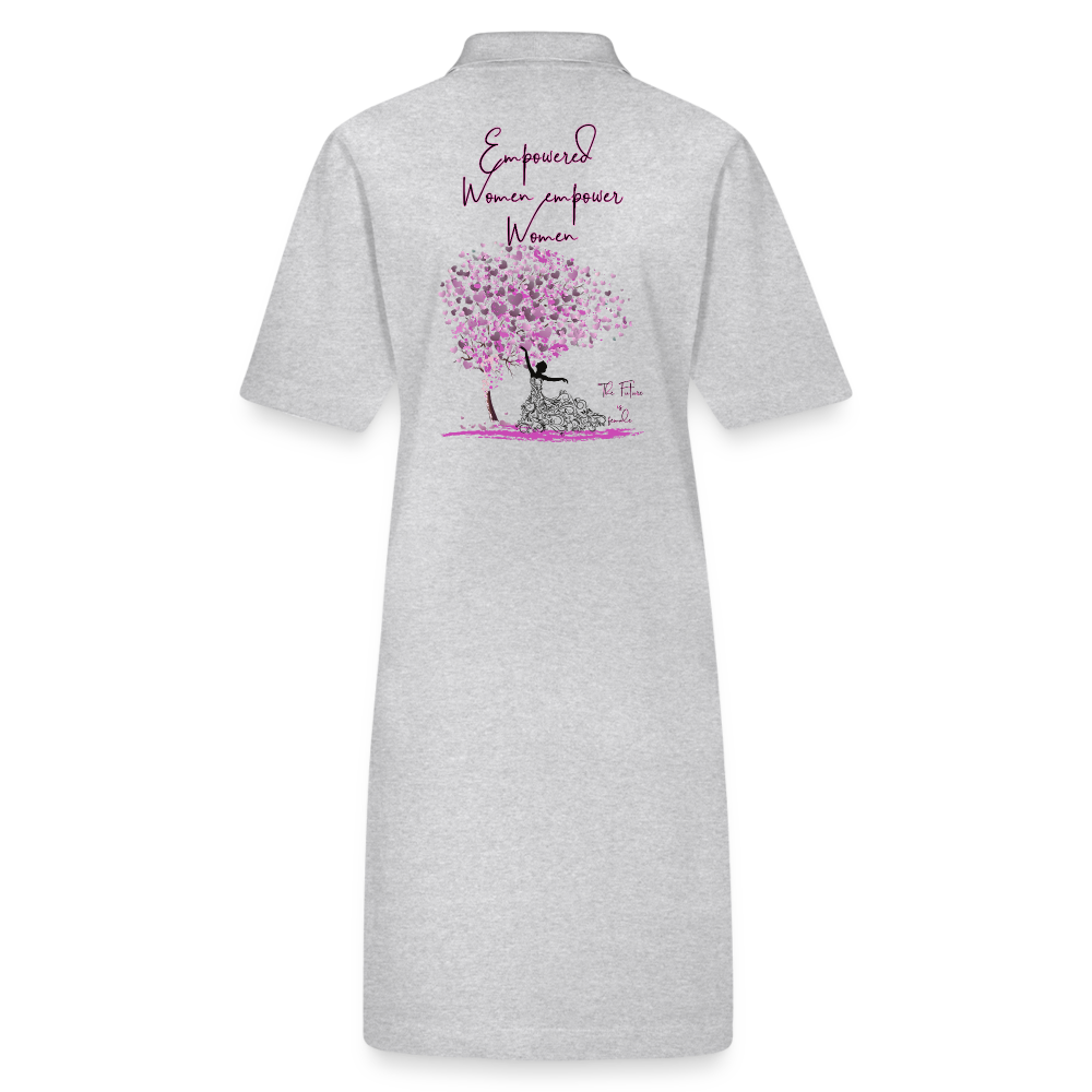 Empowered Women empower Women Backprint "Frauen" Stanley/Stella Bio-Polokleid - Grau meliert