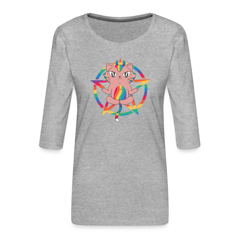 Pentacat “Frauen” 3/4-Arm Shirt - Grau meliert