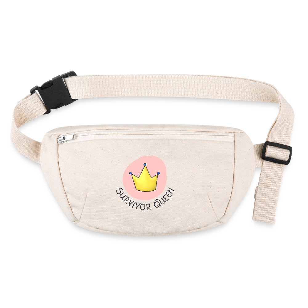 Survivor Queens Logo "Schriftzug Edition" - Stanley/Stella recycelte Gürteltasche - Naturweiß