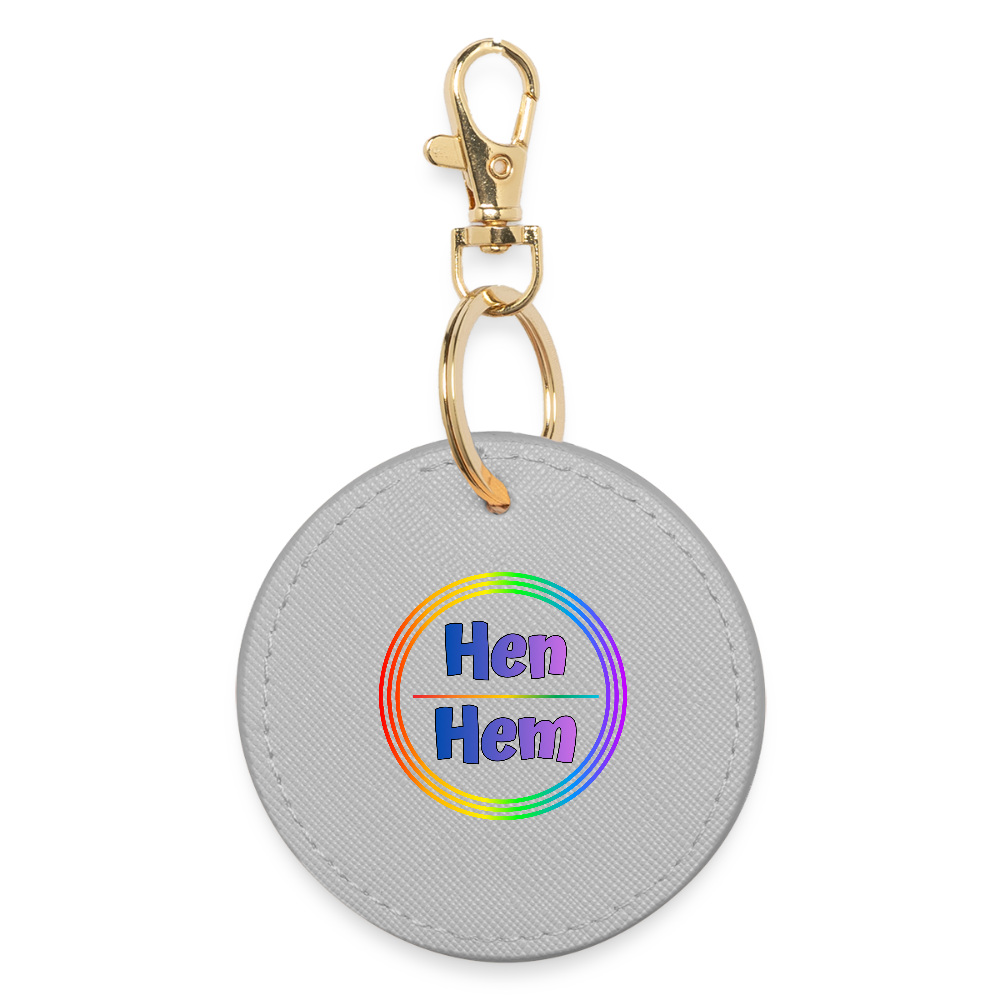 Hen/Hem Pronomen Regenbogenkreis - BOUTIQUE Schlüsselanhänger - Grau