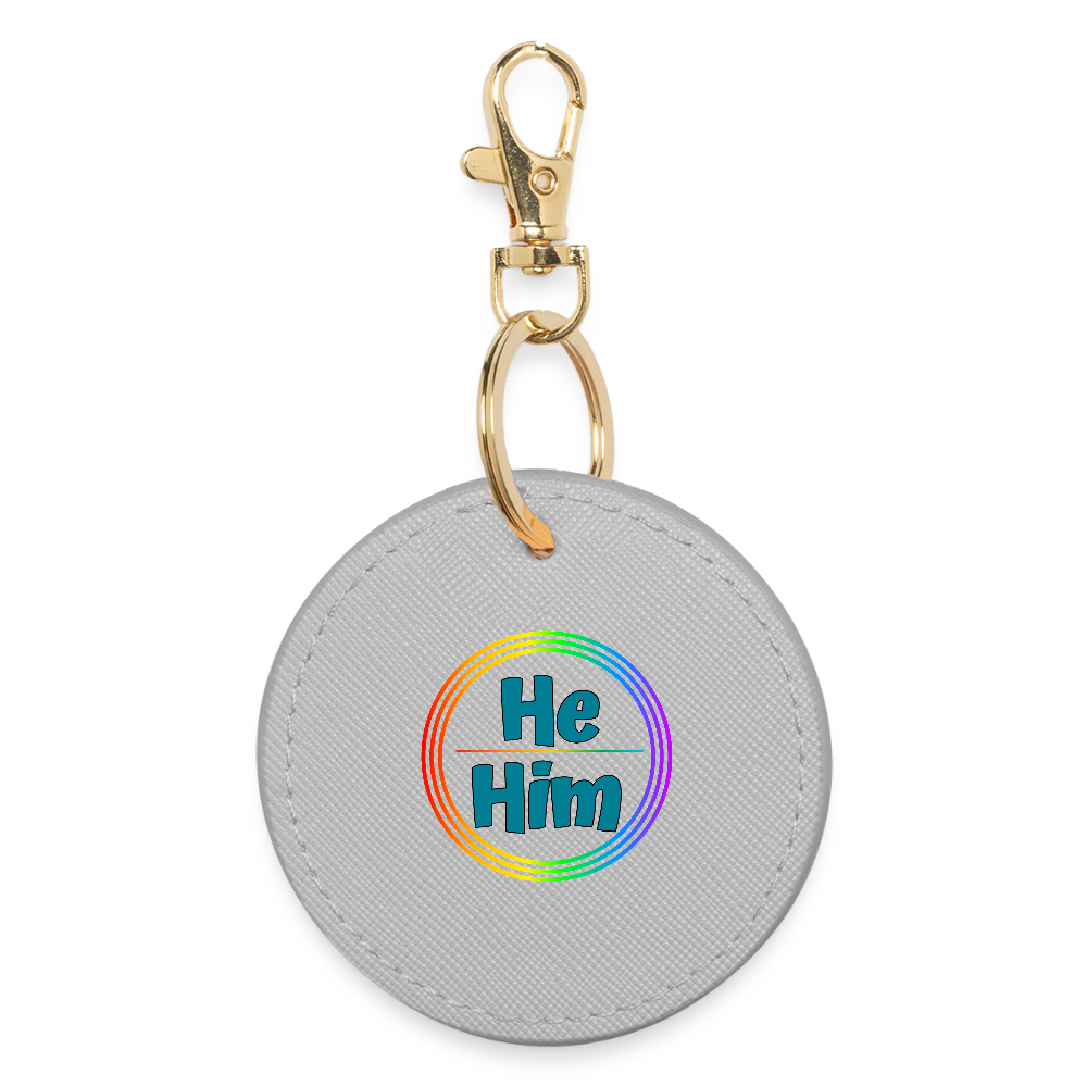 He/Him Pronomen Regenbogenkreis - BOUTIQUE Schlüsselanhänger - Grau