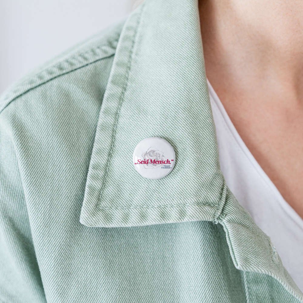 Seid Mensch "Weiße Rose Edition" - Buttons klein 5x - Weiß