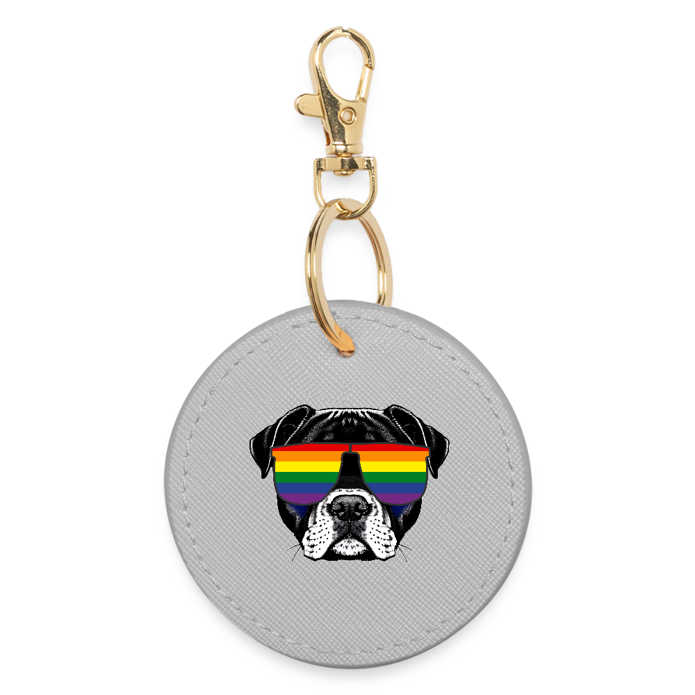Regenbogen Doggo - BOUTIQUE Schlüsselanhänger - Grau