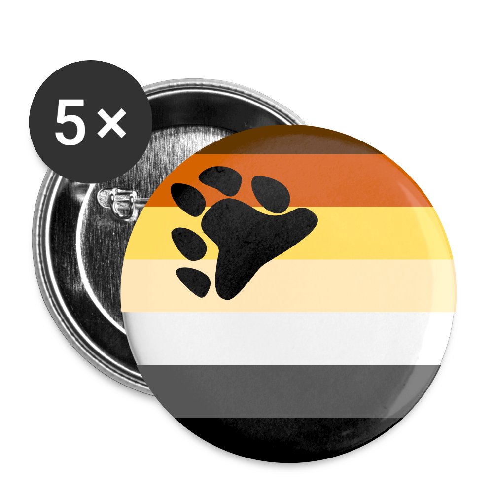 Bären Flagge - Buttons klein 5x - Weiß