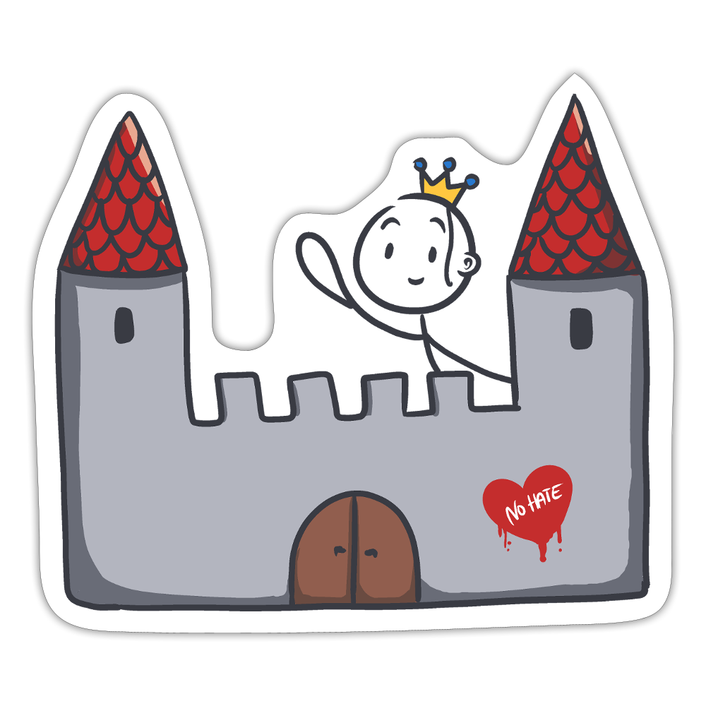 Seelenmännchen "Schloss Edition" - Sticker (groß) - Mattweiß