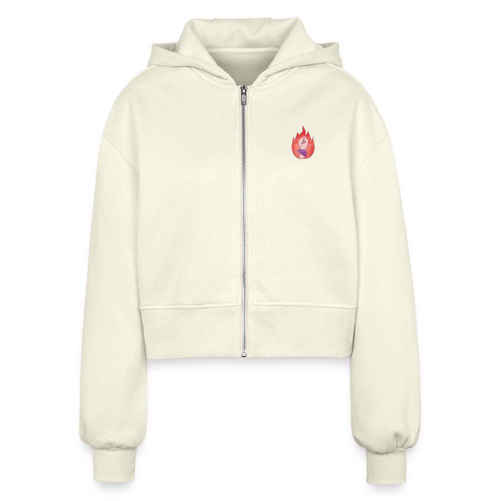 It's a Beautiful Day to Smash the Patriarchy Backprint - Frauen Oversized Cropped Kapuzenjacke - Natur