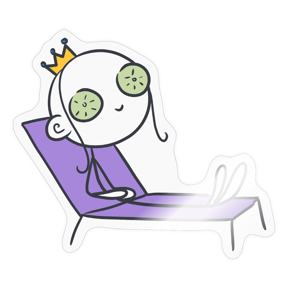 Seelenmännchen "Chill Out Edition" - Sticker (groß) - Transparent glänzend