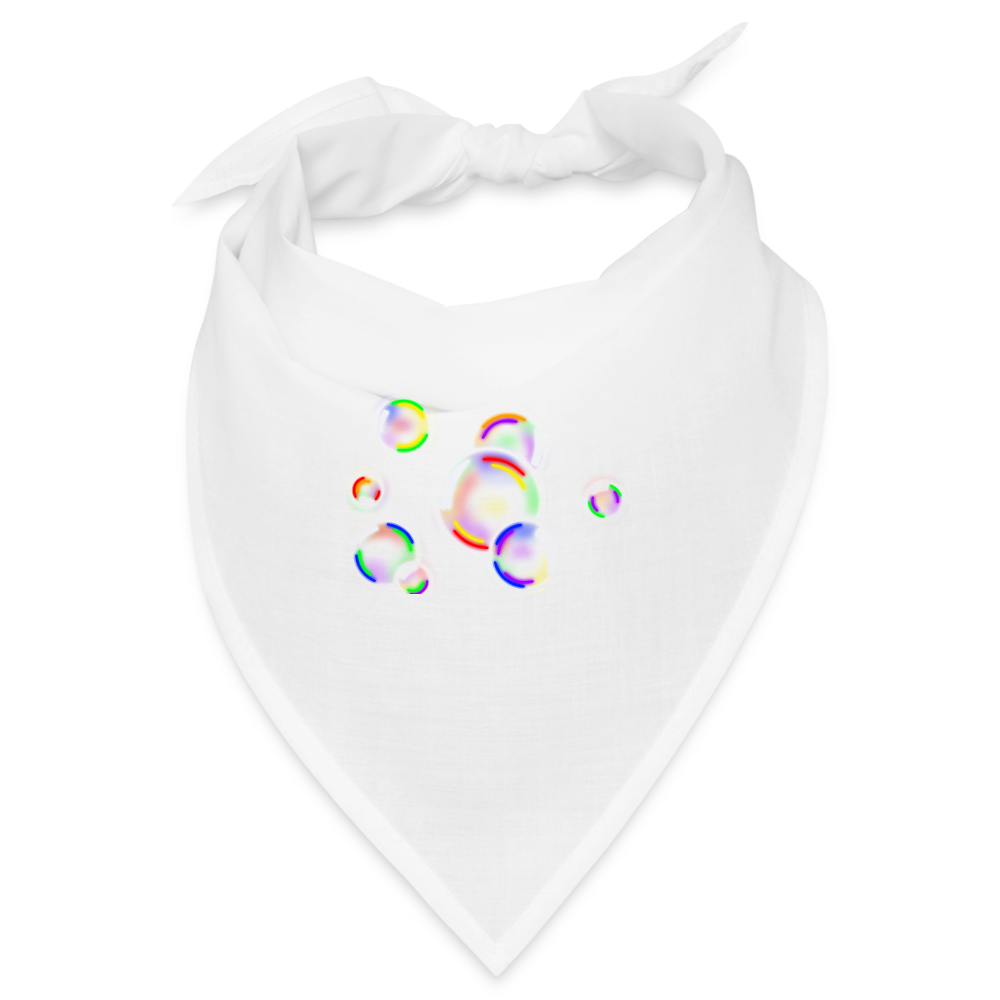 Regenbogen Seifenblasen Bandana - Weiß