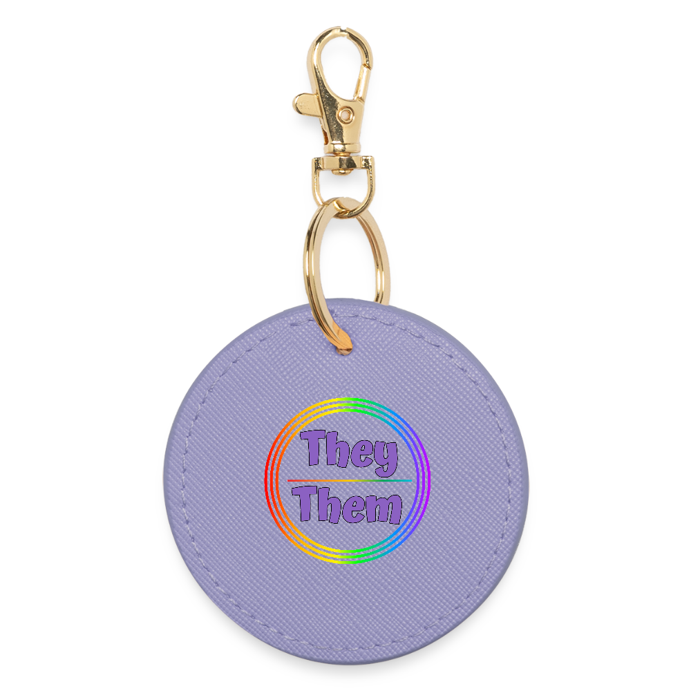 They/Them Pronomen Regenbogenkreis - BOUTIQUE Schlüsselanhänger - Lavendel