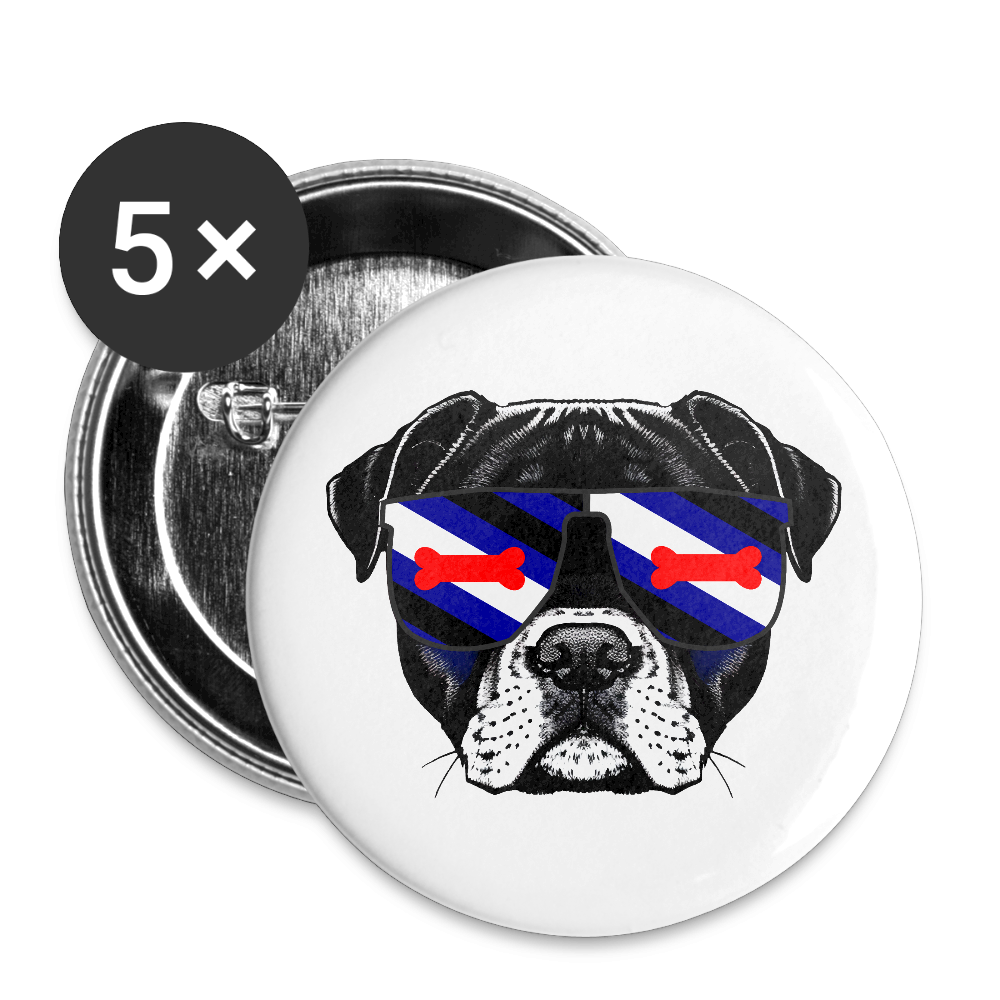 Pupplay Doggo - Buttons klein 5x - Weiß