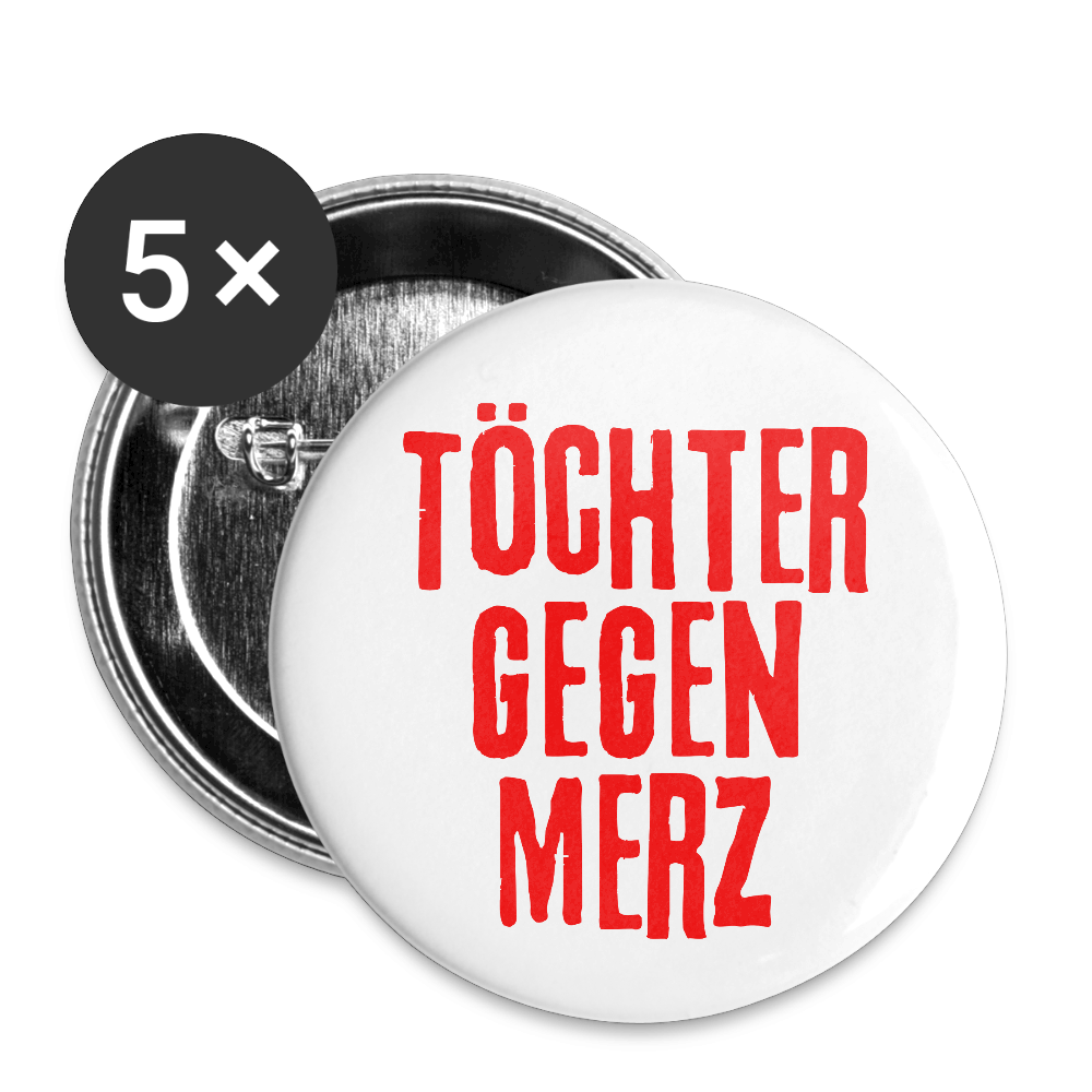 Töchter gegen Merz - Buttons klein 5x - Weiß