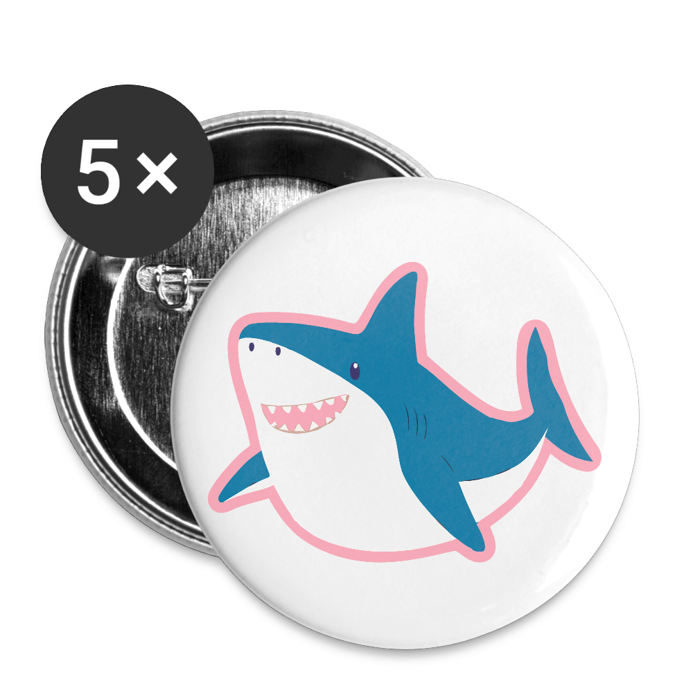 Trans Hai - Buttons klein 5x - Weiß