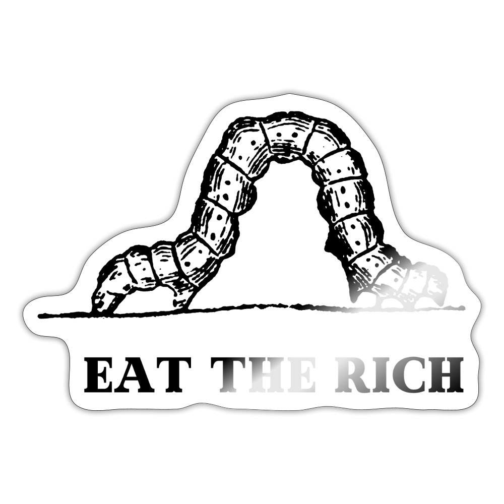 Eat the Rich "Hunger for Justice Edition" - Sticker (groß) - Weiß glänzend
