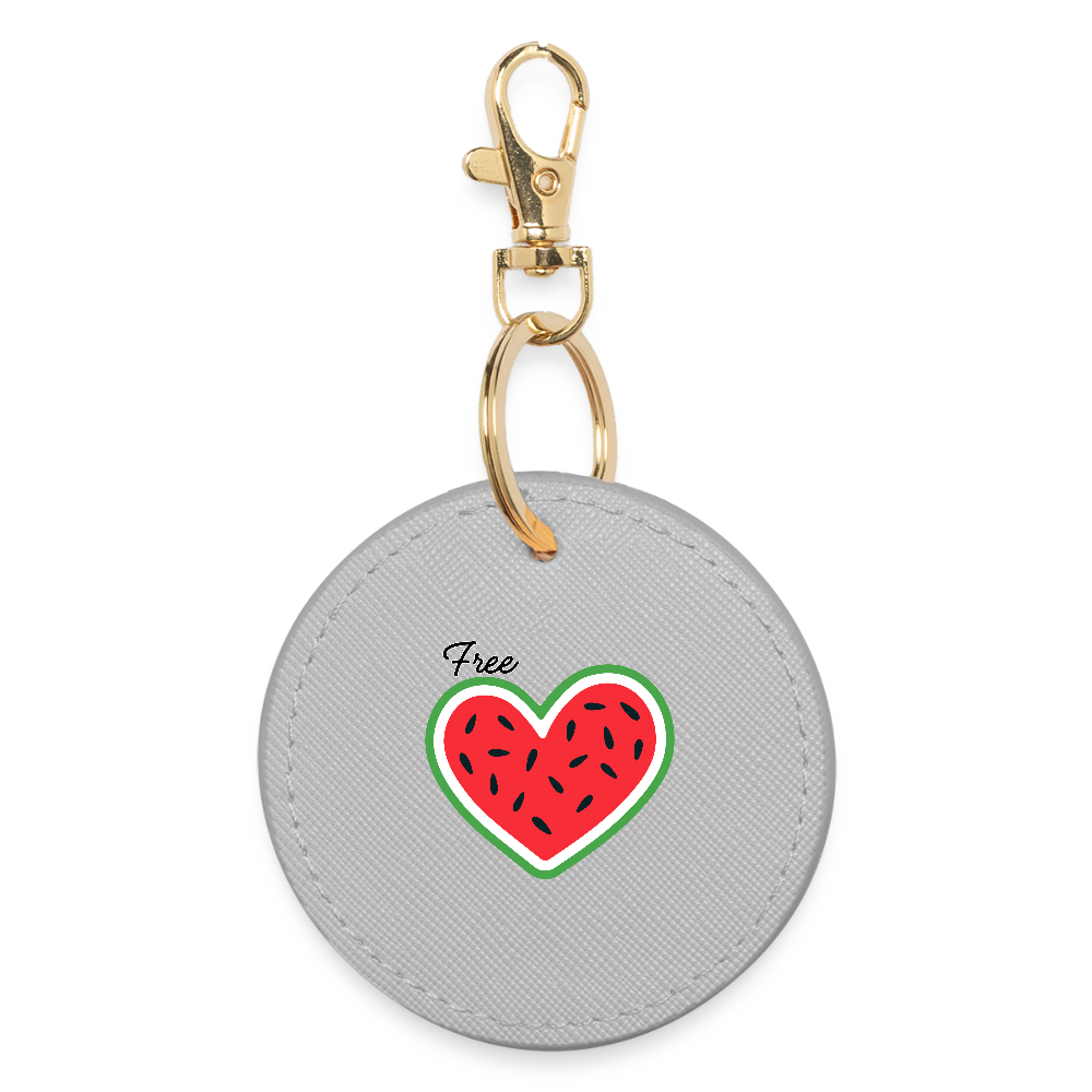 Free Palestine "Melon Heart Edition" - BOUTIQUE Schlüsselanhänger - Grau