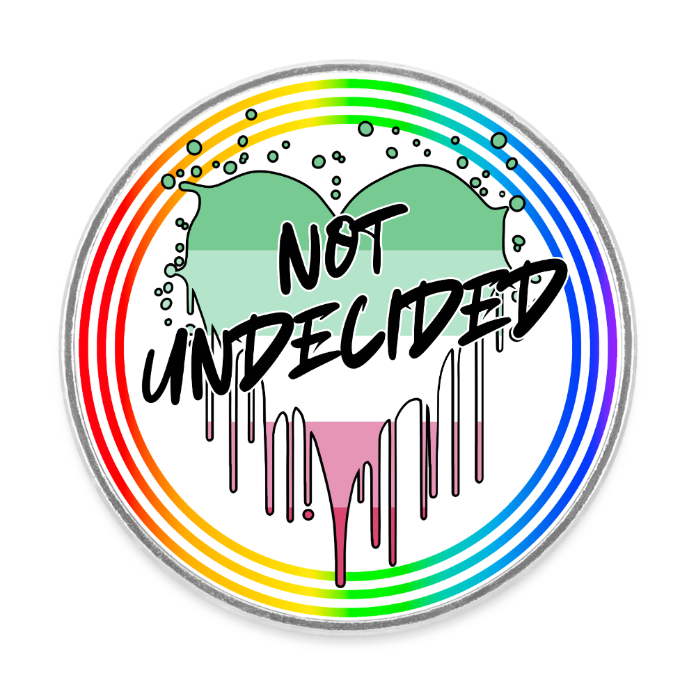 Abrosexual Not Undecided "Regenbogenkreis Edition" - Runder Kühlschrankmagnet - Weiß