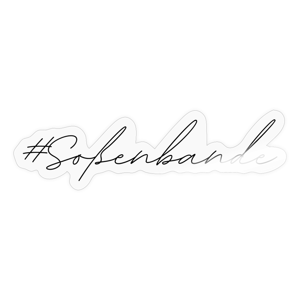 #Soßenbande (schwarze Schrift) Sticker (groß) - Transparent glänzend