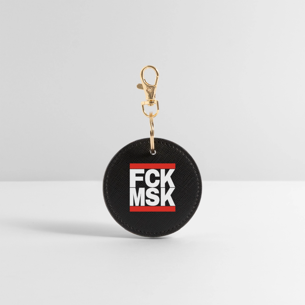 FCK MSK (weiße Schrift) - BOUTIQUE Schlüsselanhänger - Schwarz