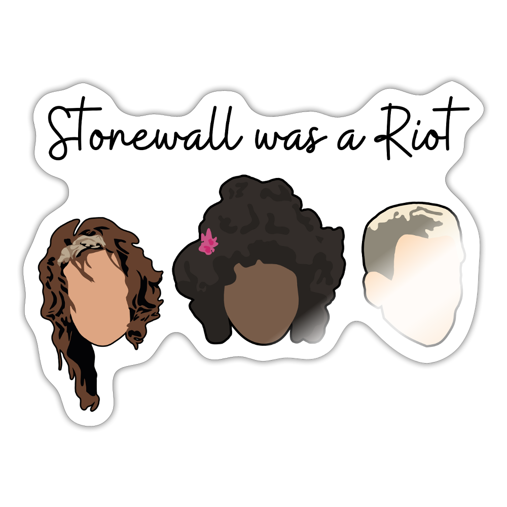Stonewall was a Riot "Icons Edition" (dunkel) - Sticker (groß) - Weiß glänzend