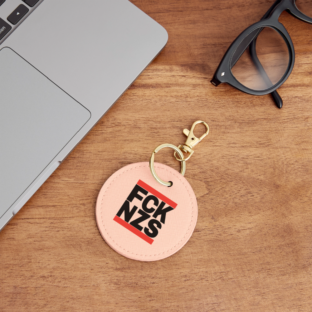 FCK NZS (schwarze Schrift) - BOUTIQUE Schlüsselanhänger - Hellrosa
