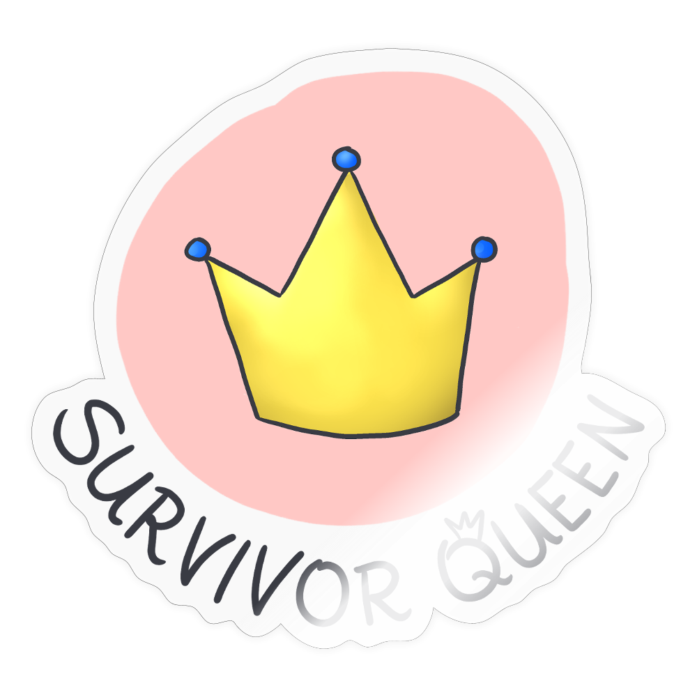 Survivor Queens Logo "Schriftzug Edition" - Sticker (groß) - Transparent glänzend