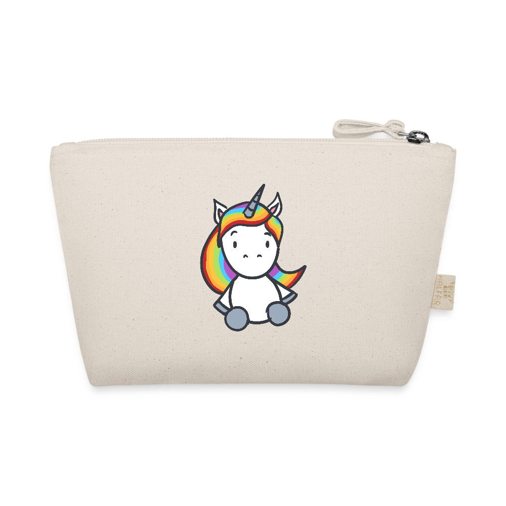 Einhorn mit Regenbogen Haaren - Täschchen - Natur