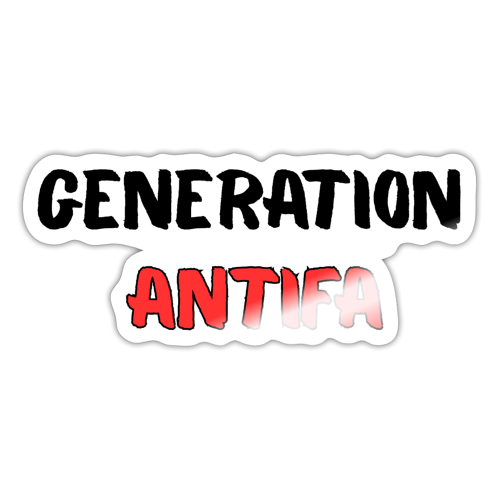Generation Antifa - Sticker (groß) - Weiß glänzend