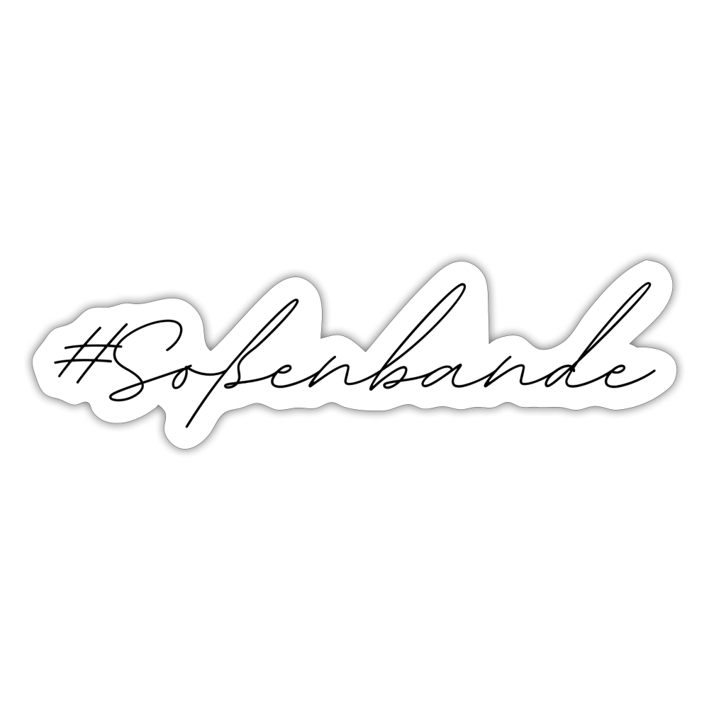 #Soßenbande (schwarze Schrift) Sticker (groß) - Mattweiß
