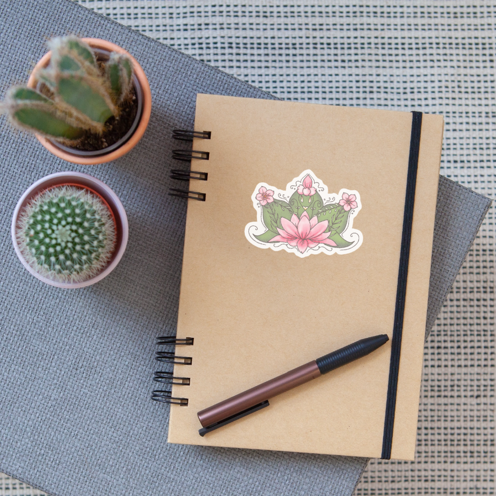 Floralcrown - 1x Sticker (groß) - Weiß glänzend