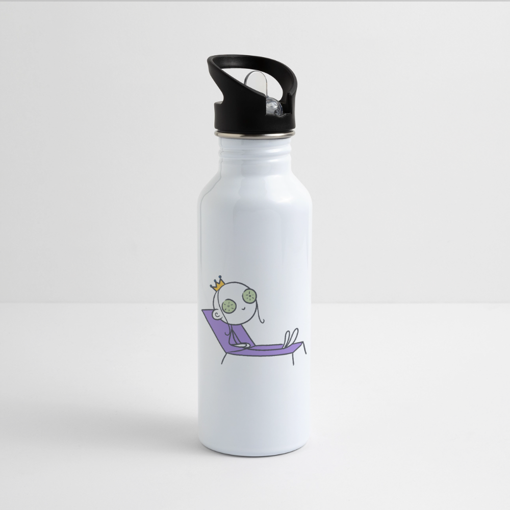 Seelenmännchen "Chill Out Edition" - Trinkflasche - Weiß