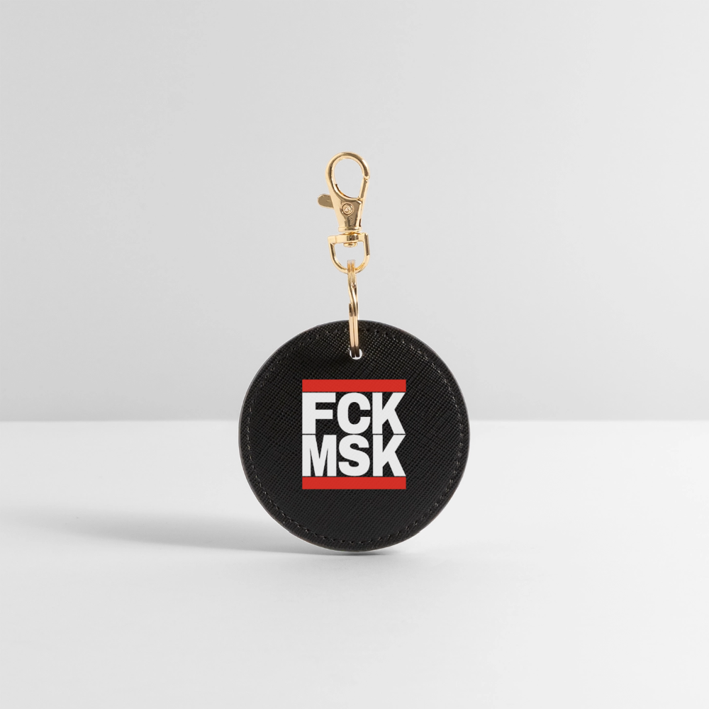 FCK MSK (weiße Schrift) - BOUTIQUE Schlüsselanhänger - Schwarz