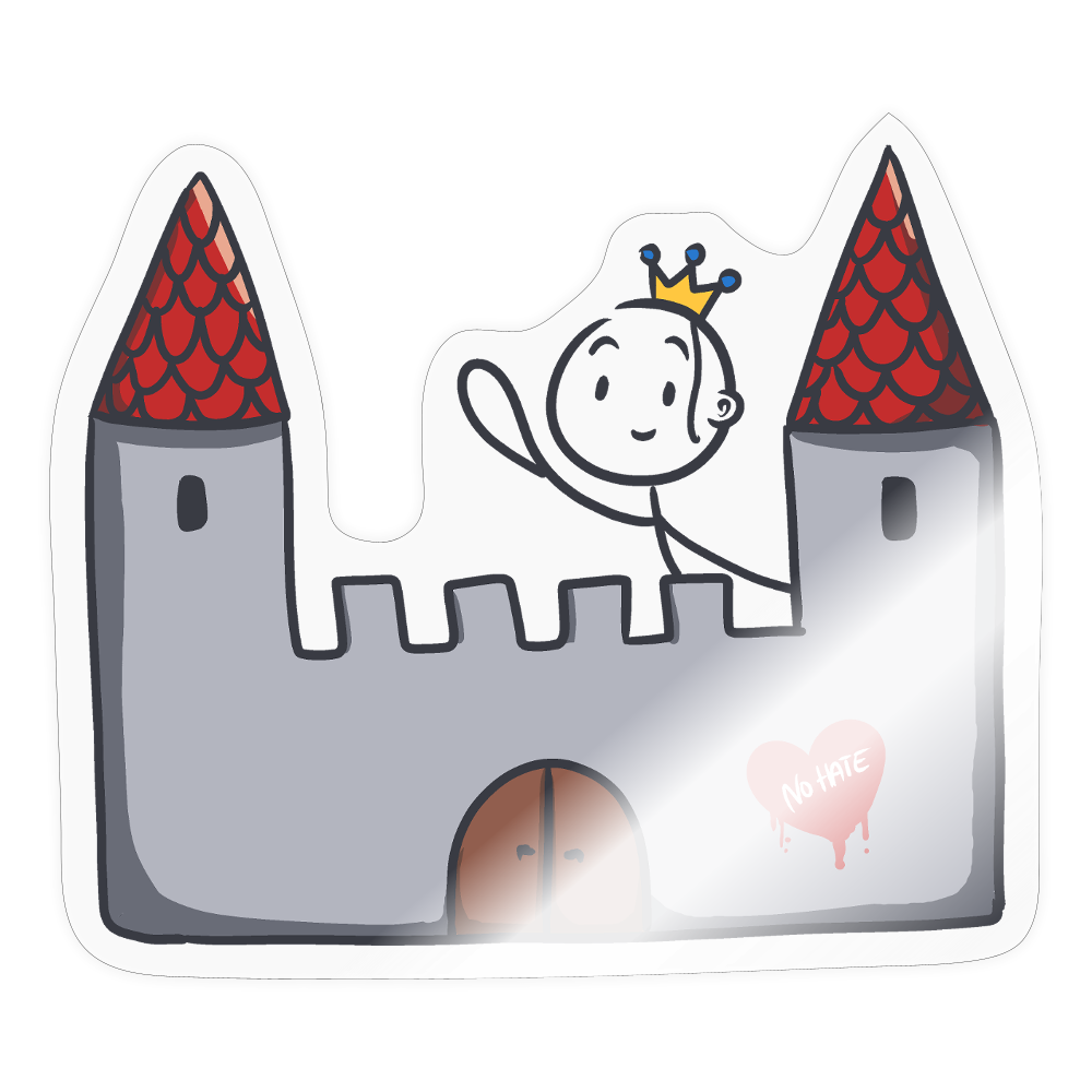 Seelenmännchen "Schloss Edition" - Sticker (groß) - Transparent glänzend