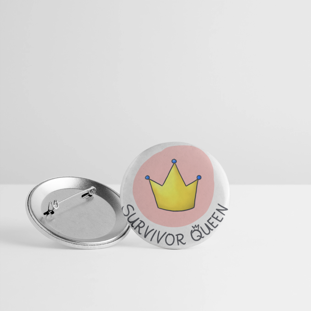 Survivor Queens Logo "Schriftzug Edition" - Buttons klein 5x - Weiß