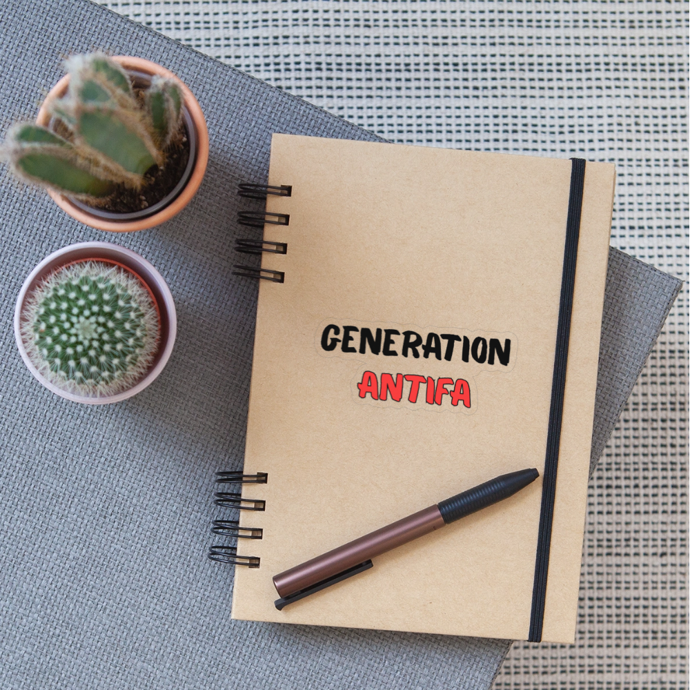 Generation Antifa - Sticker (groß) - Transparent glänzend