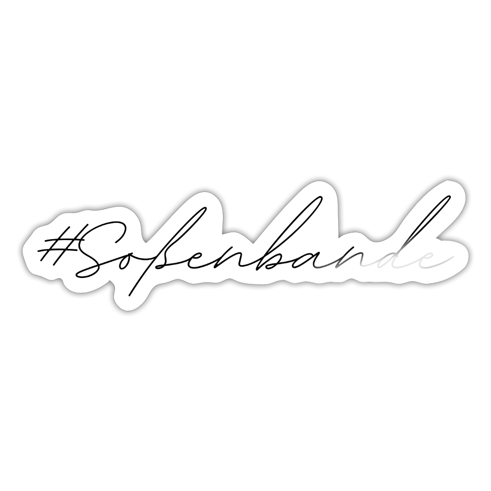 #Soßenbande (schwarze Schrift) - Sticker (groß) - Weiß glänzend