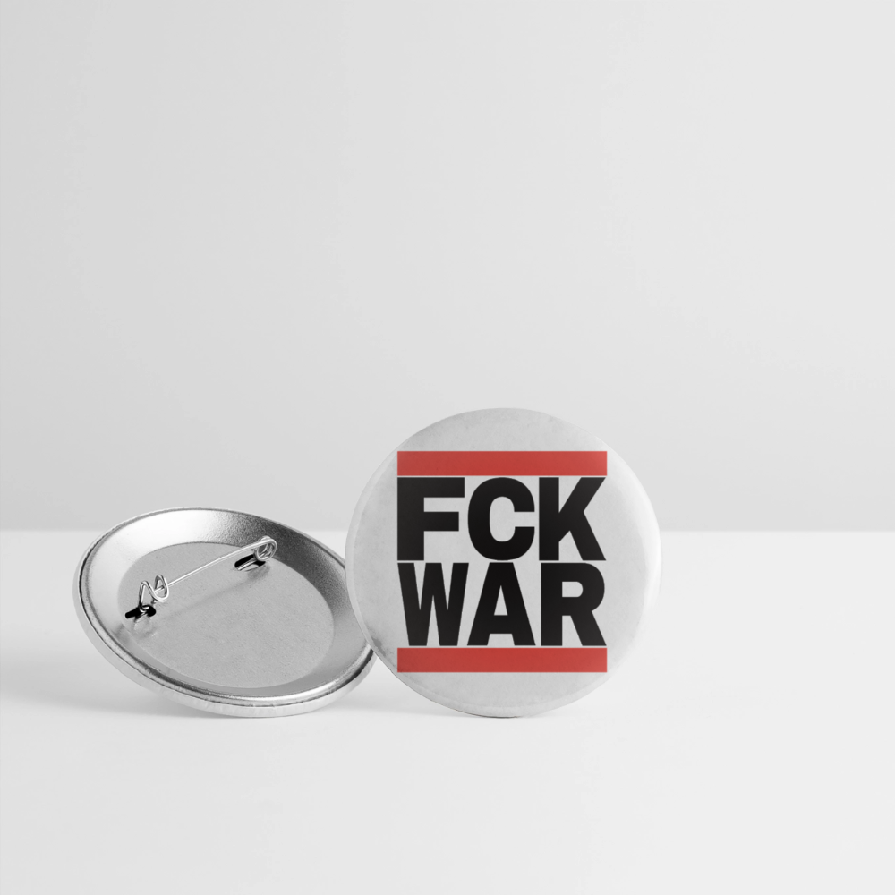 FCK WAR (schwarze Schrift) - Buttons klein 5x - Weiß