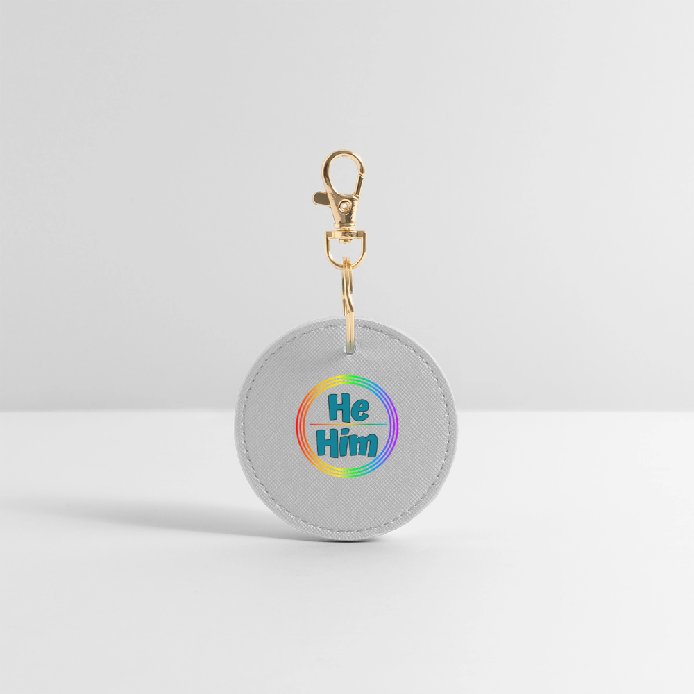 He/Him Pronomen Regenbogenkreis - BOUTIQUE Schlüsselanhänger - Grau