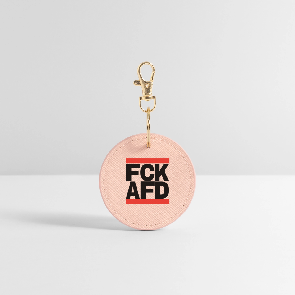 FCK AFD (schwarze Schrift) - BOUTIQUE Schlüsselanhänger - Hellrosa