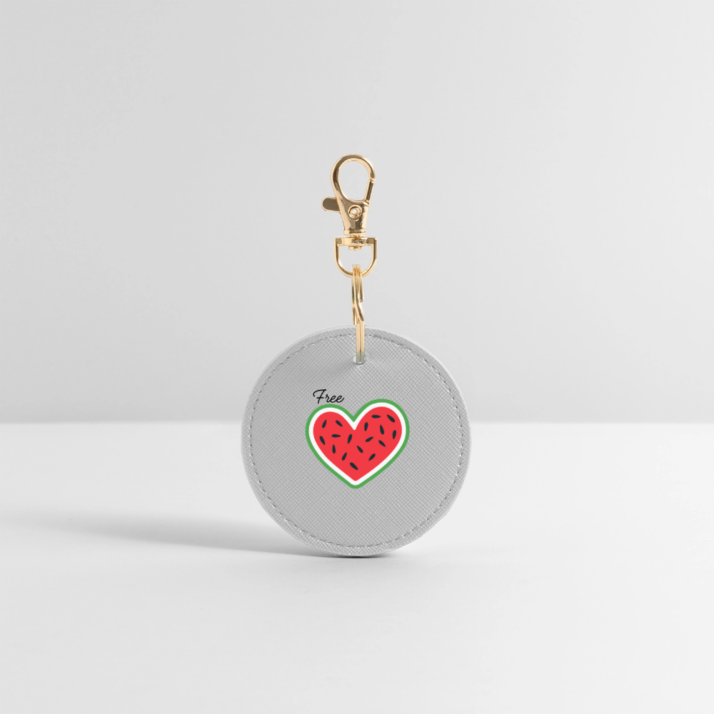 Free Palestine "Melon Heart Edition" - BOUTIQUE Schlüsselanhänger - Grau