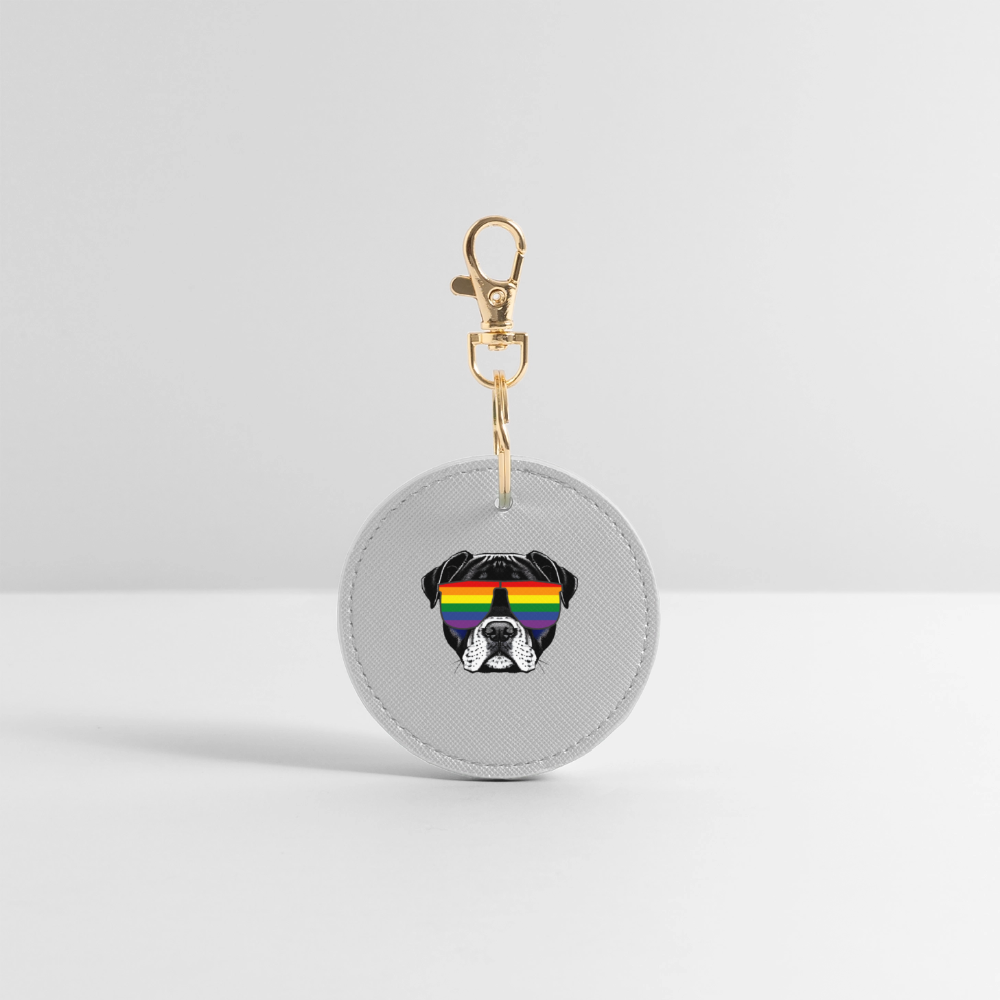 Regenbogen Doggo - BOUTIQUE Schlüsselanhänger - Grau