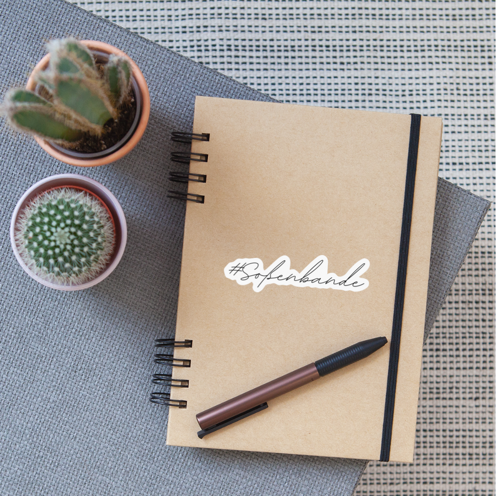 #Soßenbande (schwarze Schrift) Sticker (groß) - Weiß glänzend