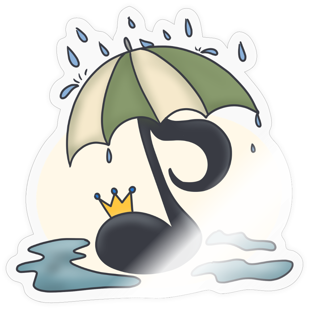 Melodien in Moll - 1x Sticker (groß) - Transparent glänzend