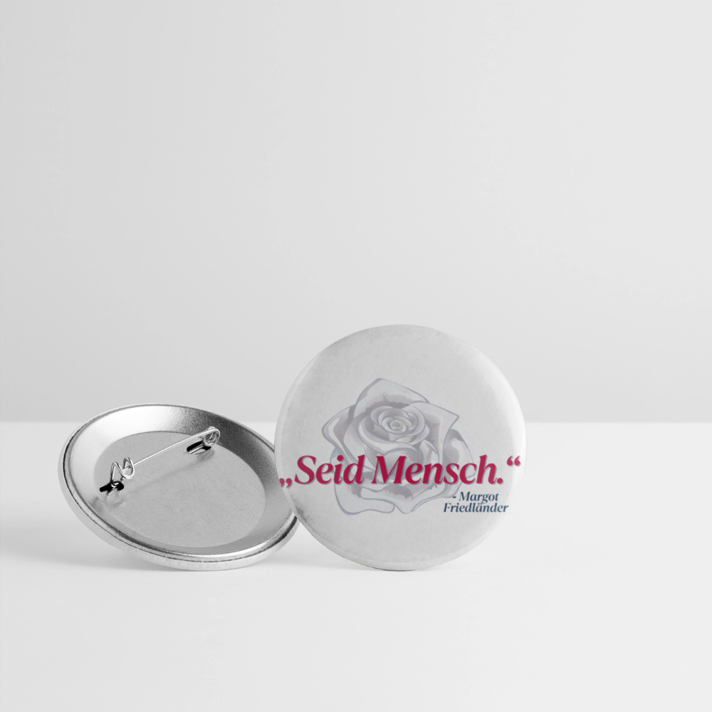 Seid Mensch "Weiße Rose Edition" - Buttons klein 5x - Weiß
